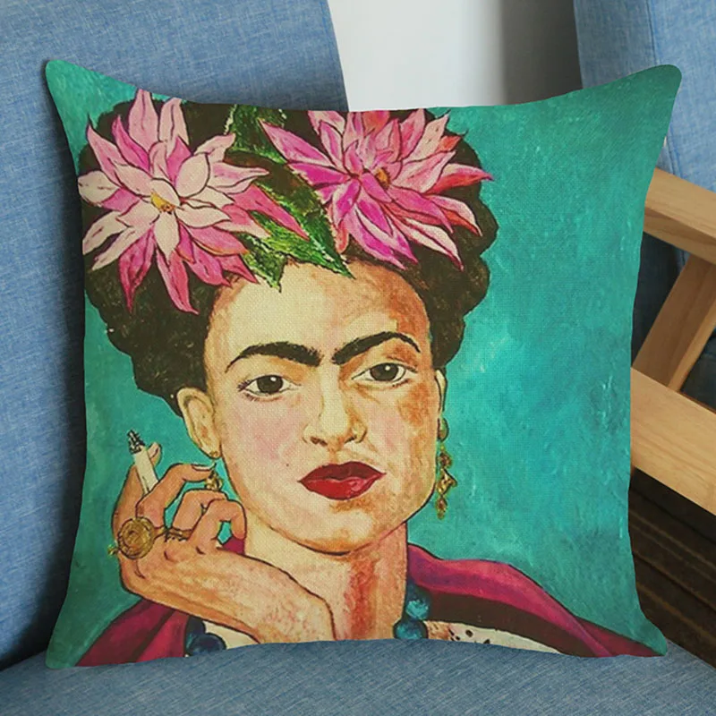 Европейский fridacaro Self portrait из хлопка и льна Подушки Детские отель украшения дома
