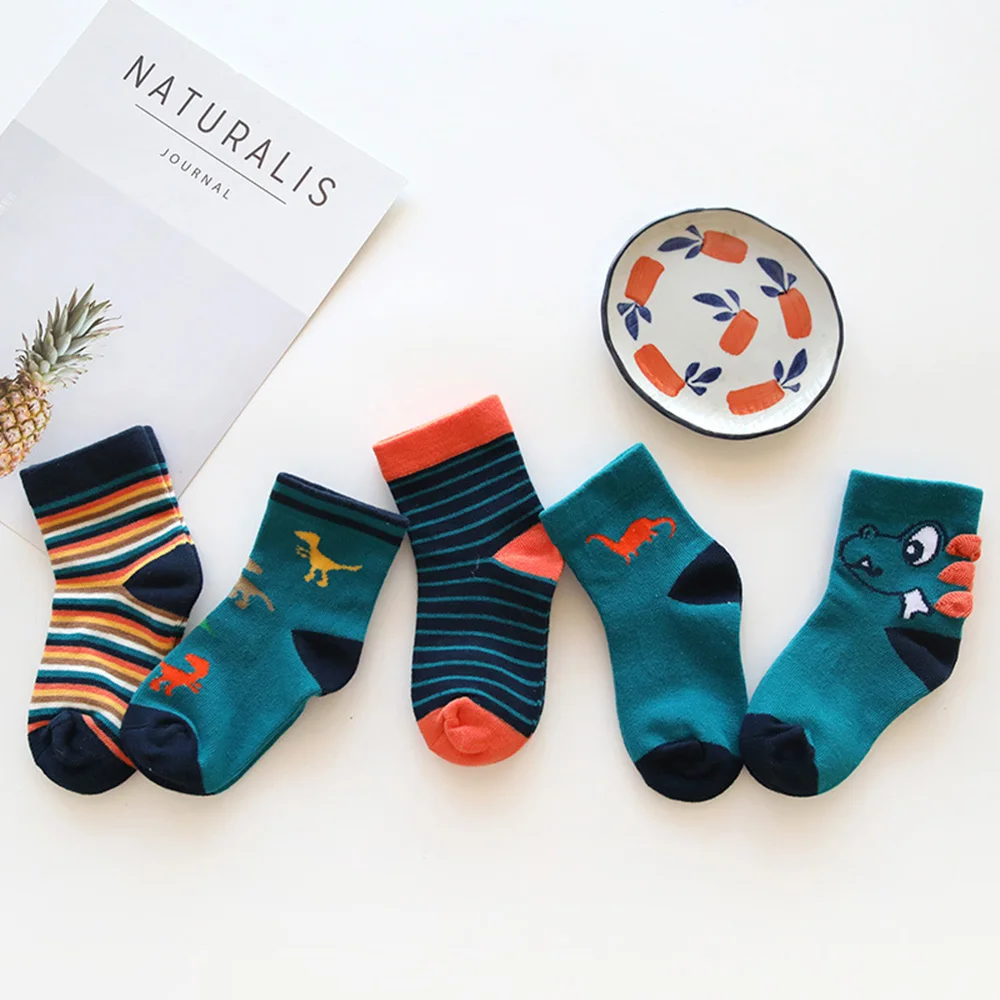 

5Psc Lot Baby Socks Cotton Cartoon Winter Autumn Boy Socks Newborn Infant Cute Animal Toddler Anti-Slip Socks for Girls Boys New