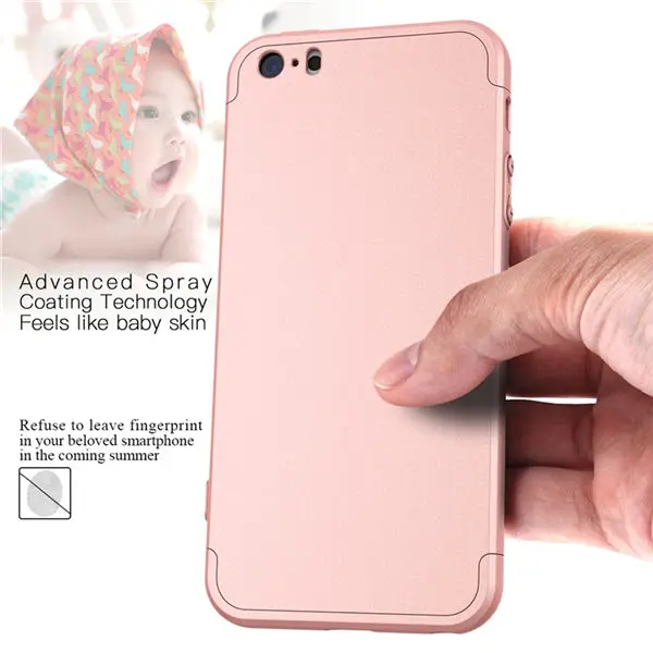 rose gold Роскошный Жесткий чехол из поликарбоната для iPhone 8 7 6 6s plus X Xs Ma чехол 5 5S Se 360 бампер противоударный чехол для iPhone XR чехол s Защита - Цвет: rose gold