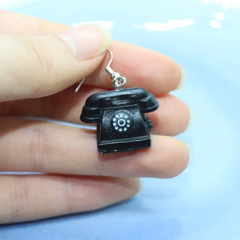 Новинка 2019 модные серьги из искусственной смолы в стиле ретро для телефона