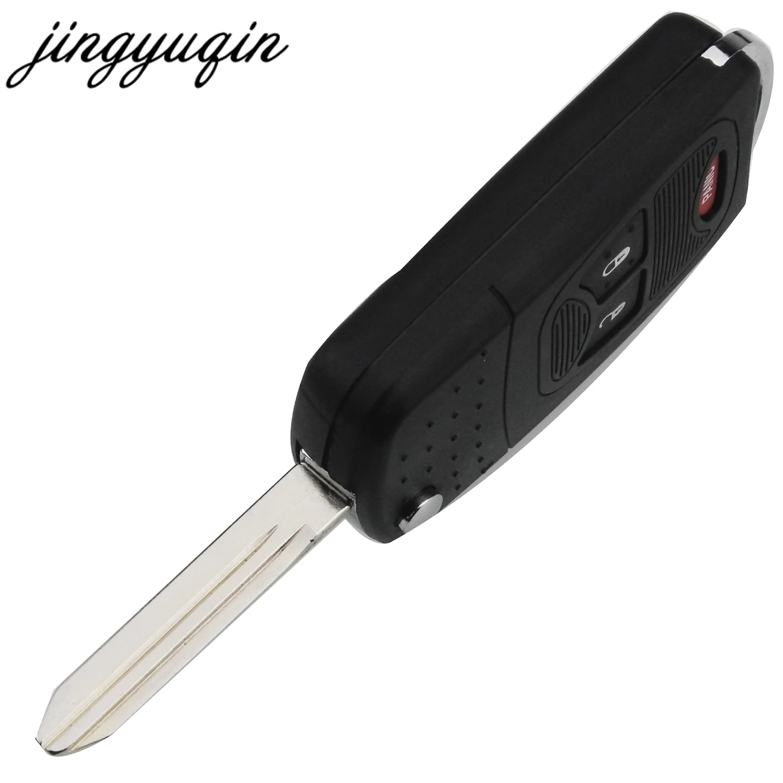 Jingyuqin 10 шт. 3 кнопочный флип чехол для ключа Chrysler Jeep fit Dodge Ram 1500 Калибр Nitro 2500 3500