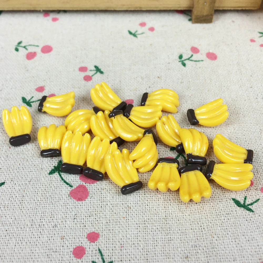 10 шт. искусственная поддельная еда желтый банан из смолы милые аксессуары для