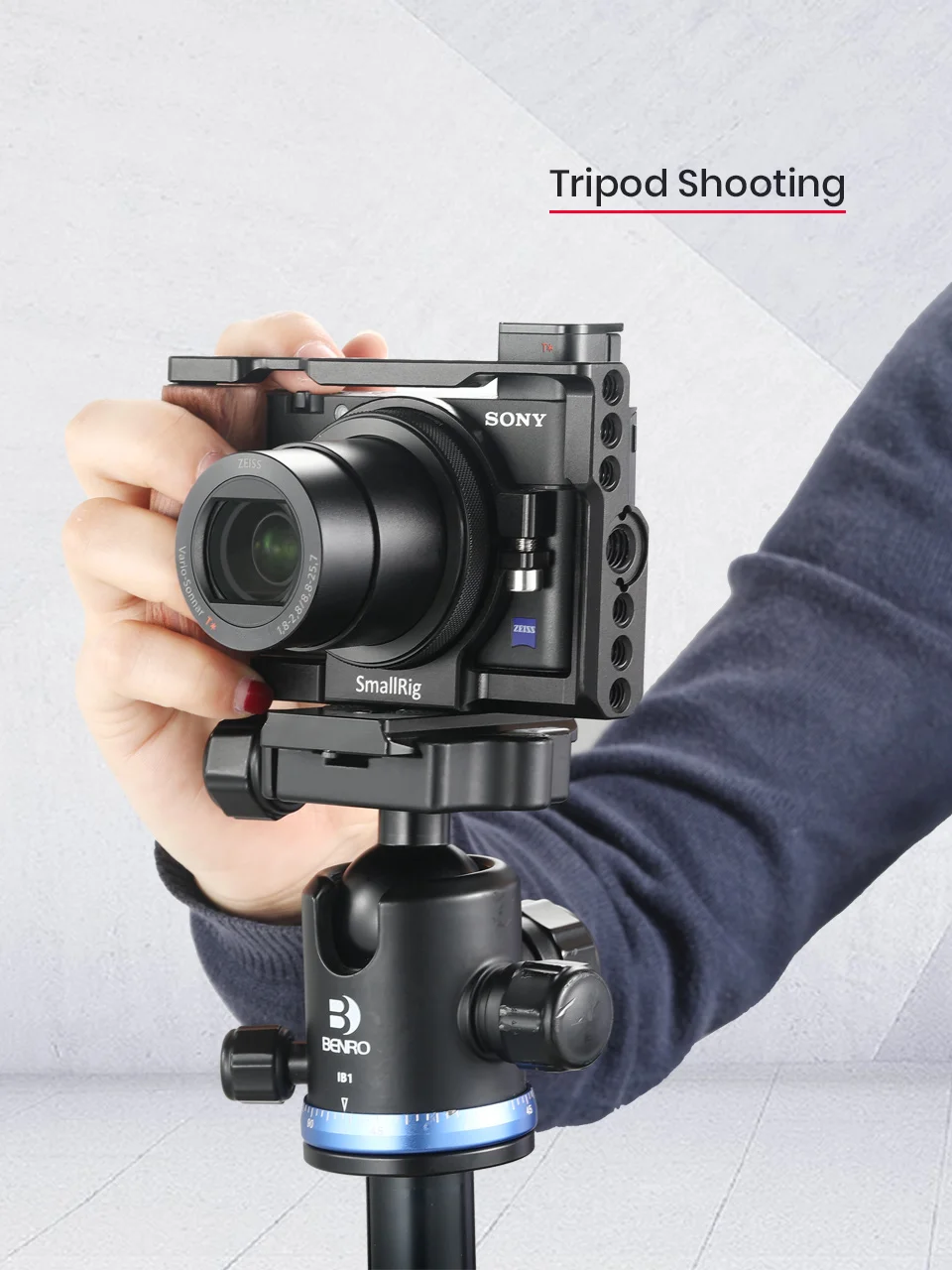 Клетка для камеры SmallRig RX100 с деревянной боковой ручкой для sony RX100 M3/M4/M5/M5A DSLR Cage+ Handgrip Kit-2105