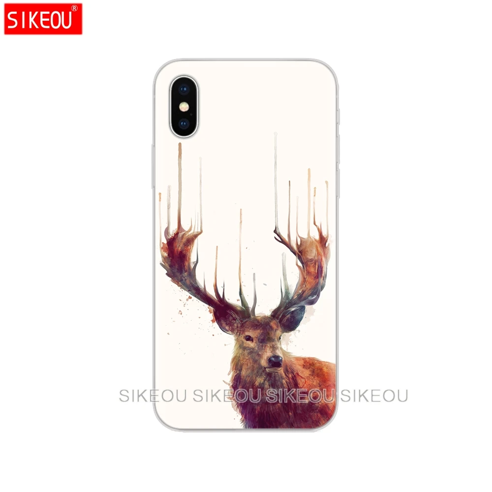32929 Силиконовый чехол для телефона Iphone 6X8 7 6s 5 5S SE Plus 10 XR XS Max чехол минималистичный с изображением животного оленя - Цвет: 32929
