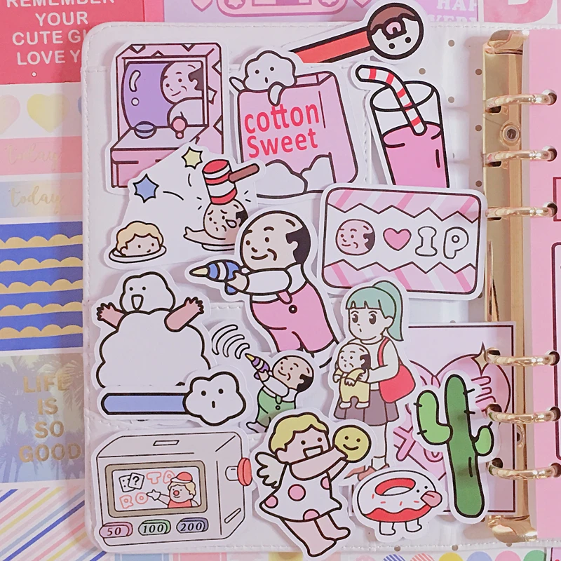 2019 оригинальный девушка цветовой стикер карикатуры вручную учетной записи