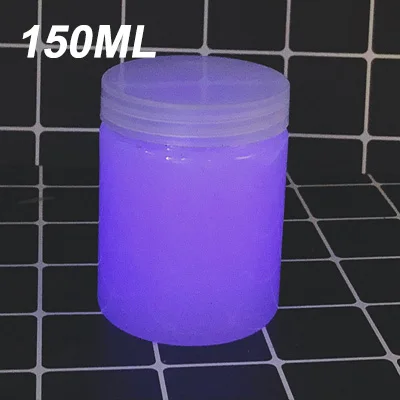 100ML 150-300 мл Радужная флуоресцентная слизистая пушистая плавающая Лепка для детей, пластилин, игрушки, полимерный развивающий слизик, антистрессовый пластилин, подарки - Цвет: 100ML