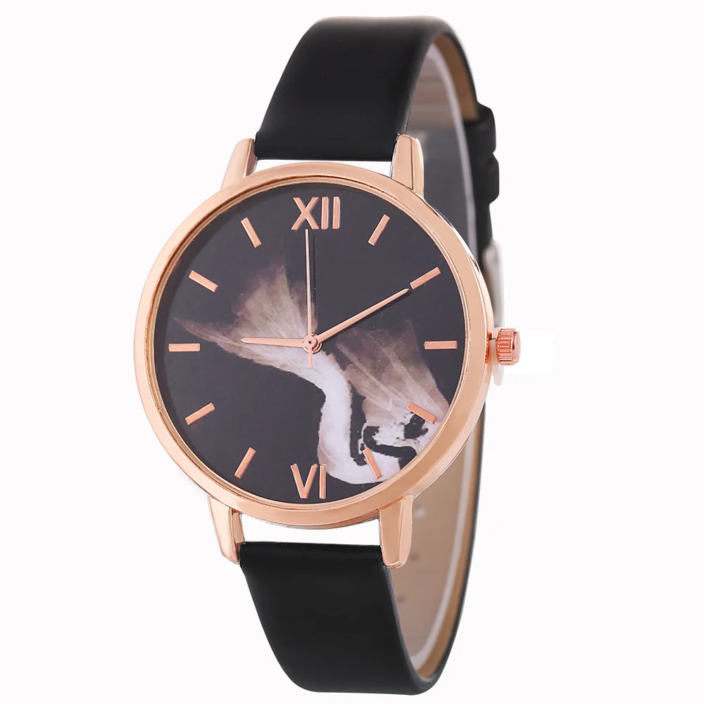 Женские часы 2018 новые модные кварцевые с кожаным ремешком женские студенческие