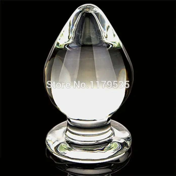 Анальная пробка анальная с прозрачным стеклом большая интимные товары для