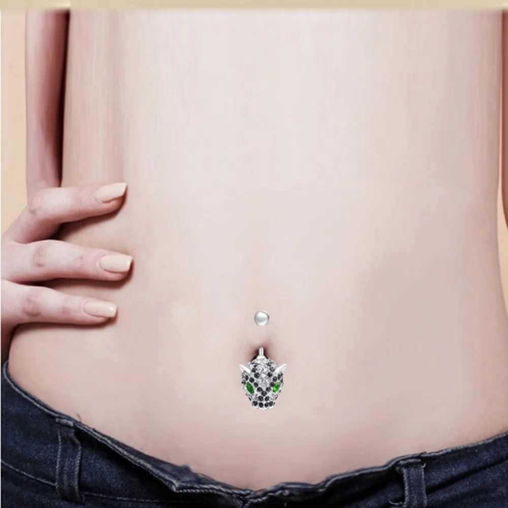 Deluxe Animal Surgical Steel Belly Button Piercings Medical Stainless Navel Piercing Wolf Ring Jewelry | Украшения и аксессуары