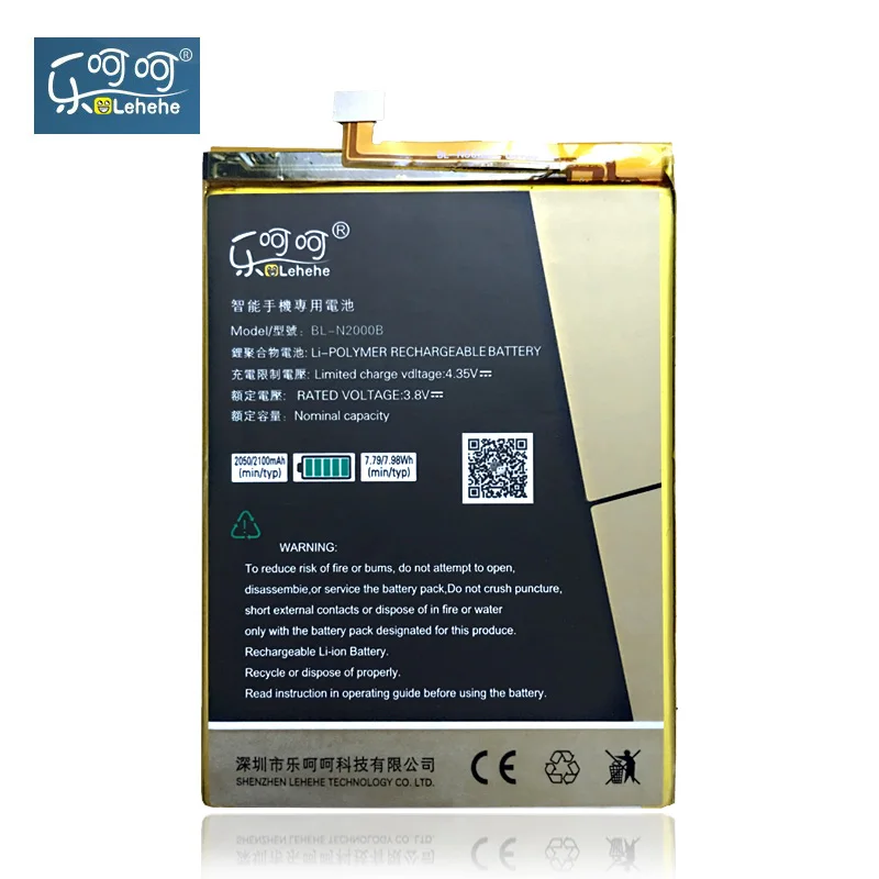 Батарея LEHEHE для Fly IQ4516 Gionee GN9005 BL N2000B 2100mAh Высококачественная батарея сменные
