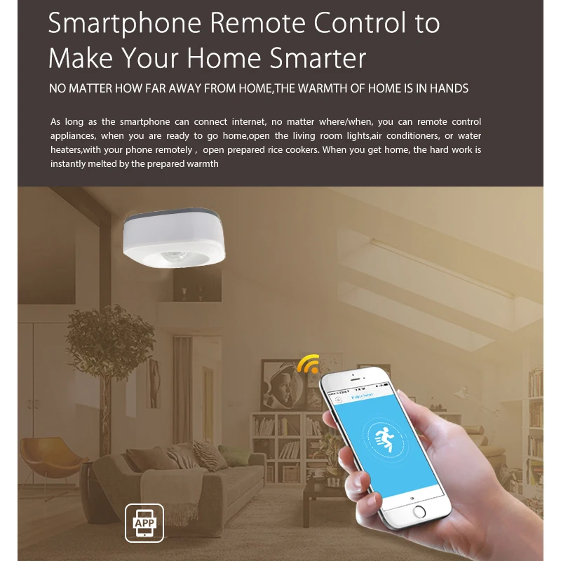 Tuya Smart Life WiFi PIR датчик движения Умный дом Безопасность мониторинг в реальном