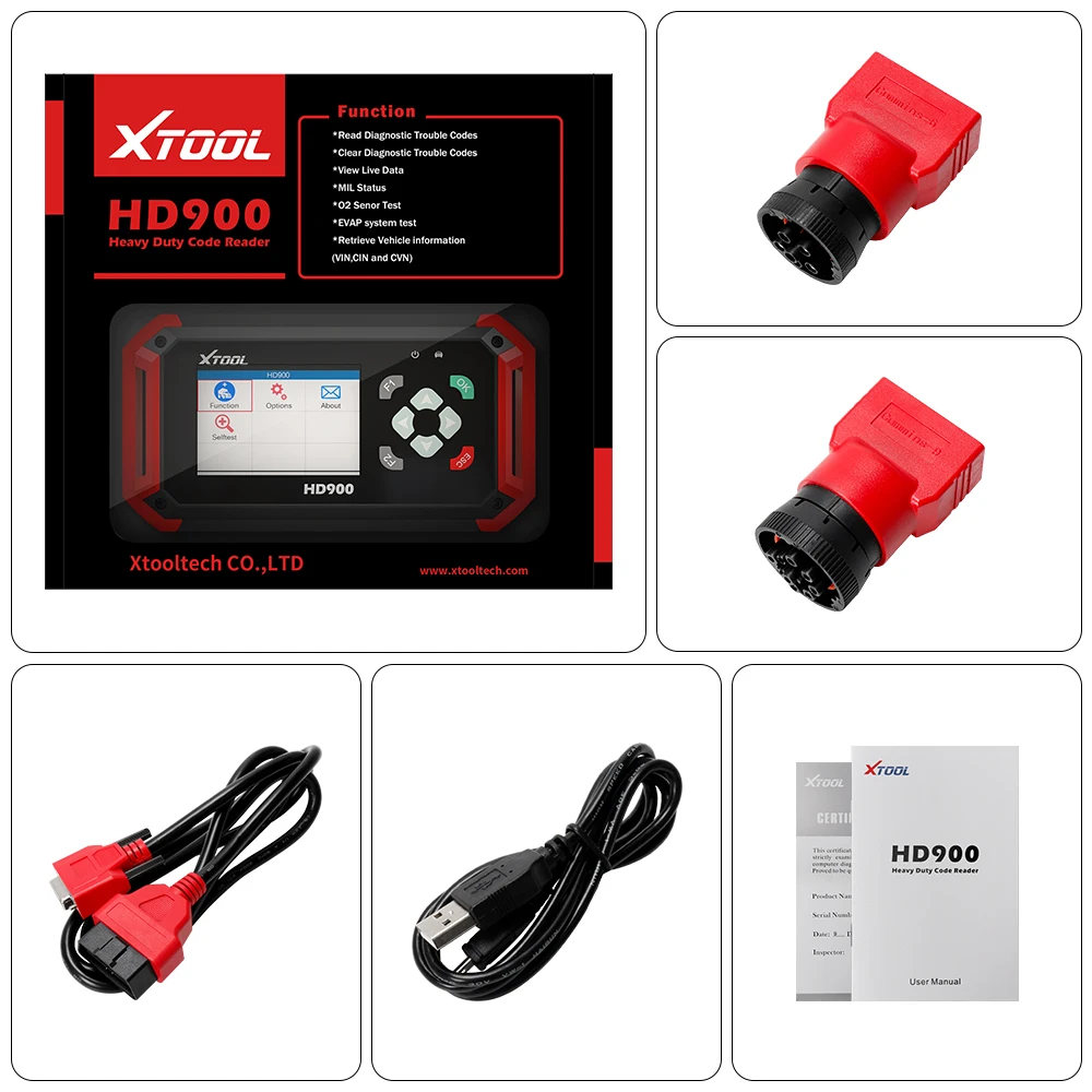 

XTOOL New Arrive HD900 Eobd2 OBD2 CAN BUS Auto Heavy Duty Diagnostic Scanner Code Reader XTOOL HD900 Code Reader