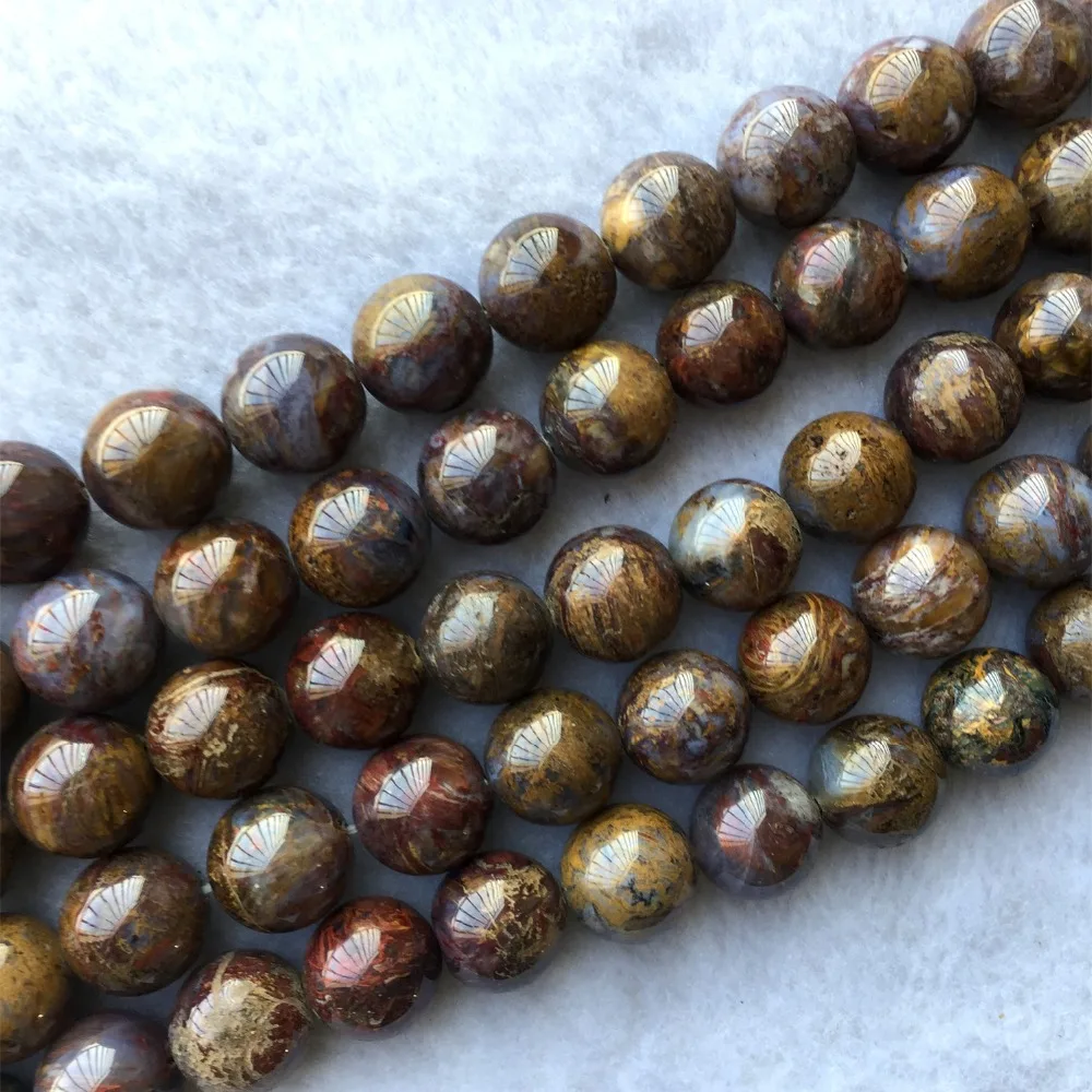 Натуральные натуральные коричневые камни из питерсита круглые драгоценные
