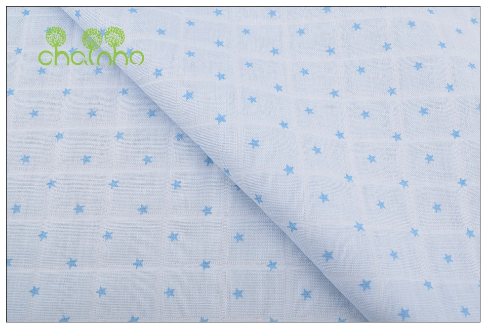 Chainho, серия мультфильмов, хлопковая марлевая ткань, двойной слой для шитья и стеганого детского банного полотенца, подгузники, нагрудники, полуметра
