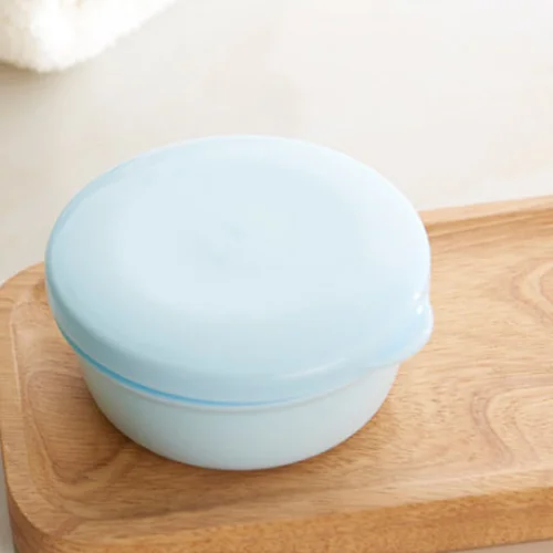 blue 1 шт. мыльная коробочка, мыльница, уплотнение, водонепроницаемое, для ванной, портативное, для путешествий, круглое пластиковое, карамельный цвет, ручная работа, креативный продукт - Цвет: blue