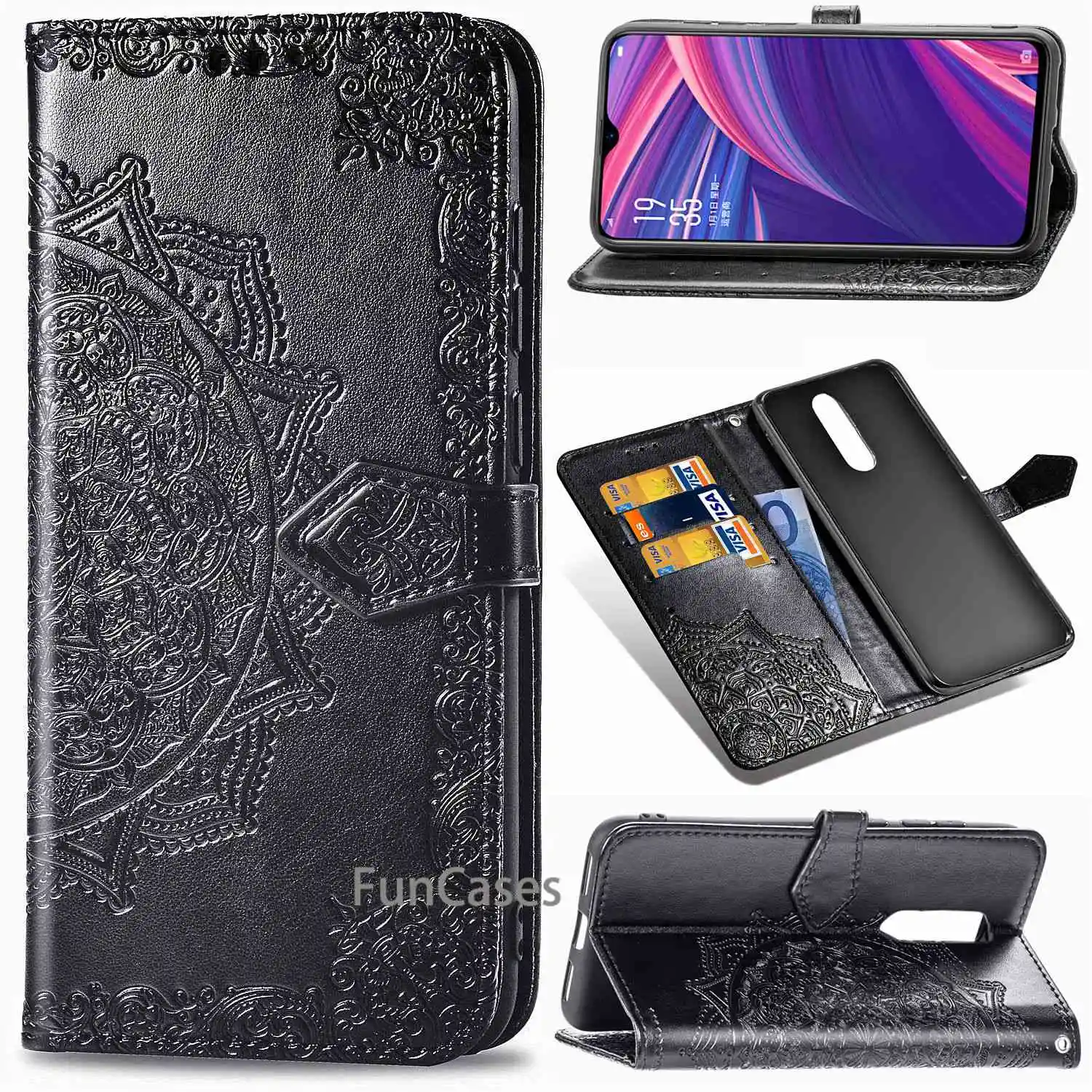 Высококачественный защитный чехол для OPPO R17 Pro Oppo RX17 Чехол Флип Роскошный Кошелек