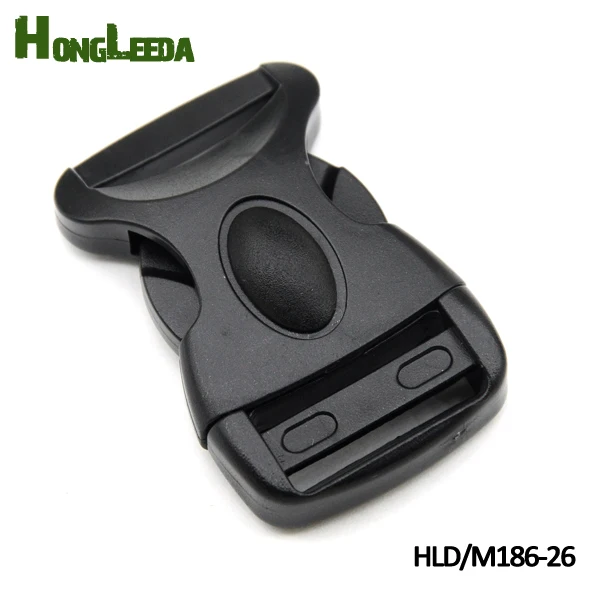20 шт./лот HLD/M186 26mm 1 дюйм черные POM пластиковые пряжки Овальный рюкзак Паракорд для