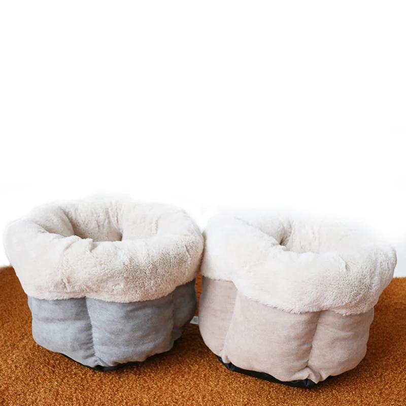 Лежанка для домашних животных плюшевая подстилка в форме тыквы шесть углов