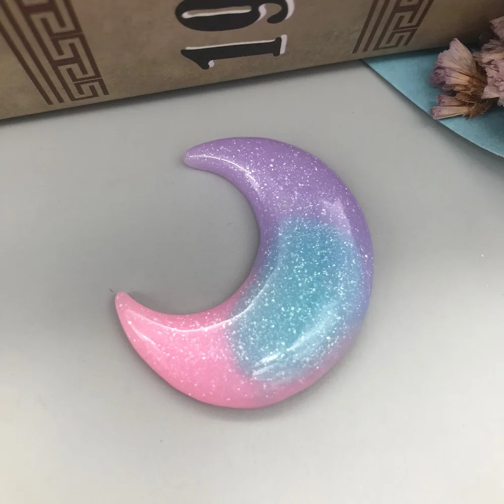 Новейший кавайный набор из смолы Единорог/луна/звезда/для украшения ювелирные