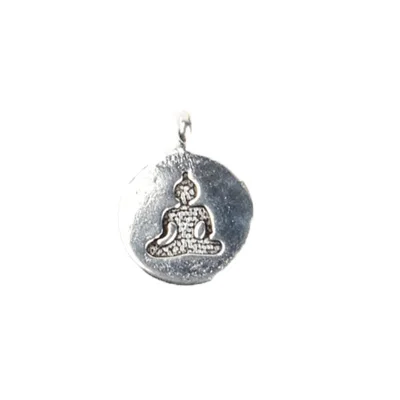Buddha Charm 108 шт бусы мала браслеты из натурального камня аметисты Ом Лотос буддийские браслеты для женщин Йога ювелирные изделия Прямая поставка - Окраска металла: Buddha Charm