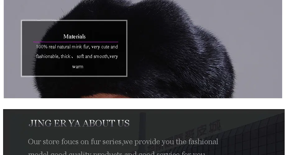 JERYAFUR Русская Шапка Зимняя женская меховая шапка Стильная накидка меховая шапка из натуральной норки Черная Женская зимняя шапка с защитными ушками