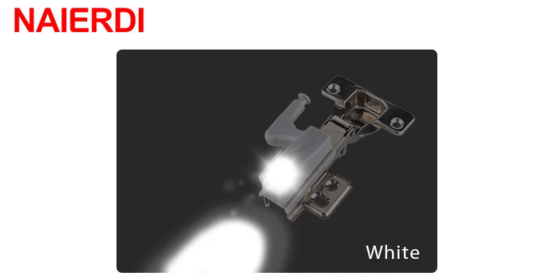 cold white NAIERDI 10 шт., Универсальный светодиодный светильник для шкафа, легкий шарнир, датчик, светильник для шкафа, внутренние петли, лампа для кухни, спальни, шкаф, ночной Светильник - Цвет: cold white