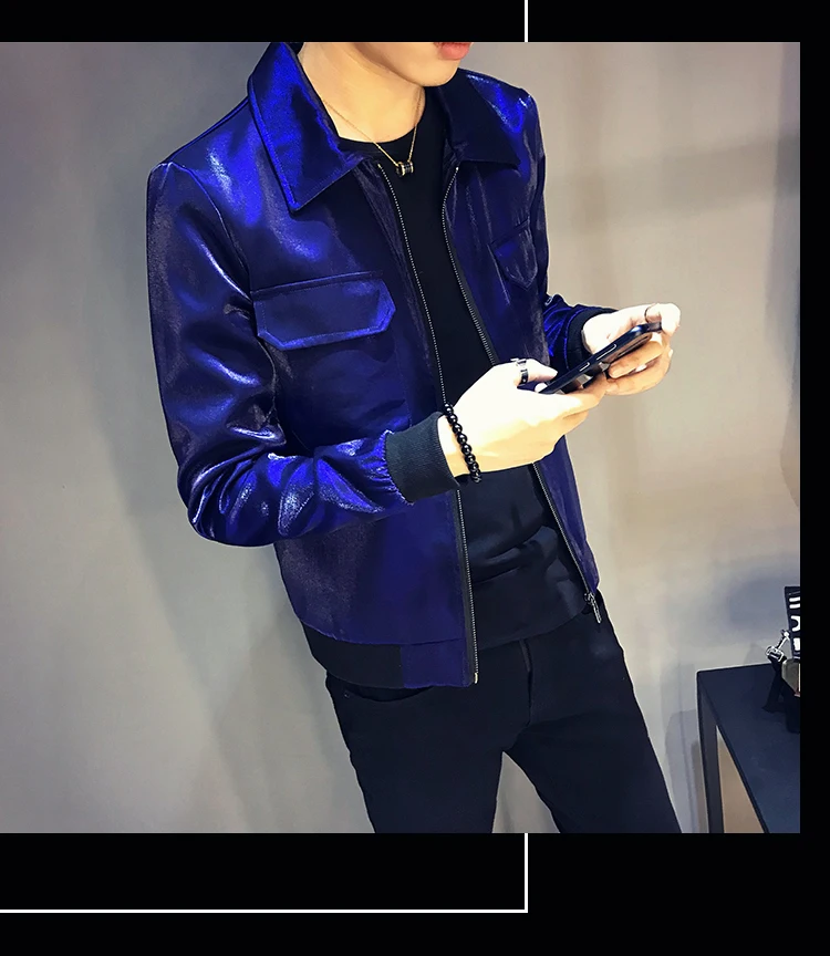 Sharp shinny мужские куртки и пальто jaqueta masculino королевский синий черный серый зеленый сценическая одежда для певицы Клубные вечерние куртки