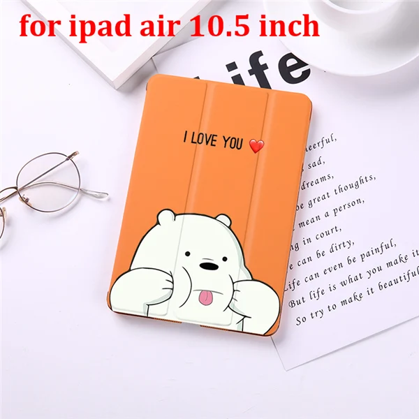 for ipad air 10.5 Мультфильм Мы Голые Медведи чехол для iPad air 10," Искусственная кожа чехол матовый кожаный чехол-книжка с задней панелью Обложка для iPad Air 1/2/3 защищенный планшет чехол - Цвет: for ipad air 10.5