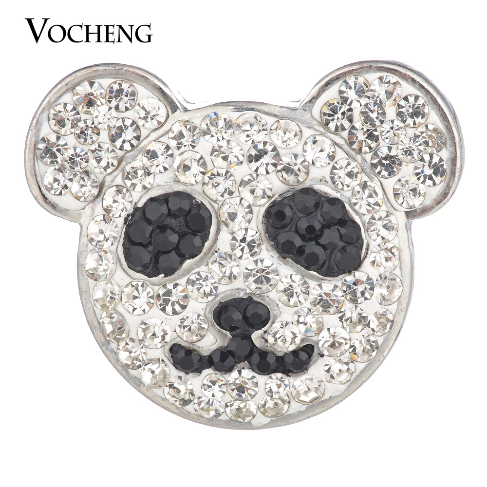 Vocheng Ginger Snap Charms Sugar Clay Стразы милые животные 18 мм 4 цвета Vn 1783|sugar snap|18mm snapsanimal love |