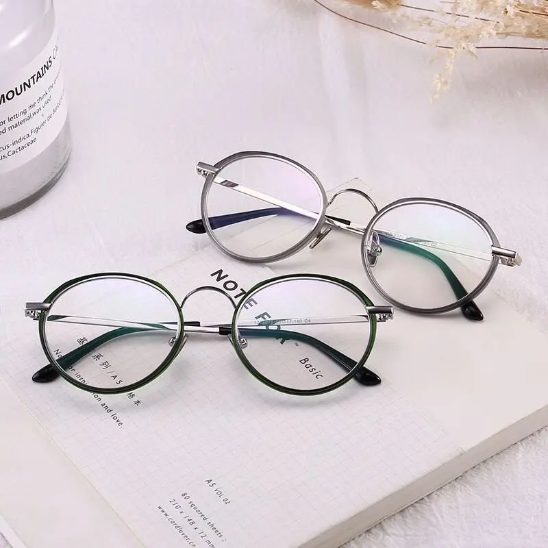 MINCL/Новинка 2018 года плоское зеркало Корейский прилив леопарда цвет очки с круглой