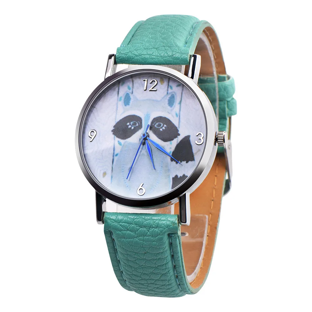 Детские часы кожа мускус кошка Ретро дизайн имитация сплава Кварцевые