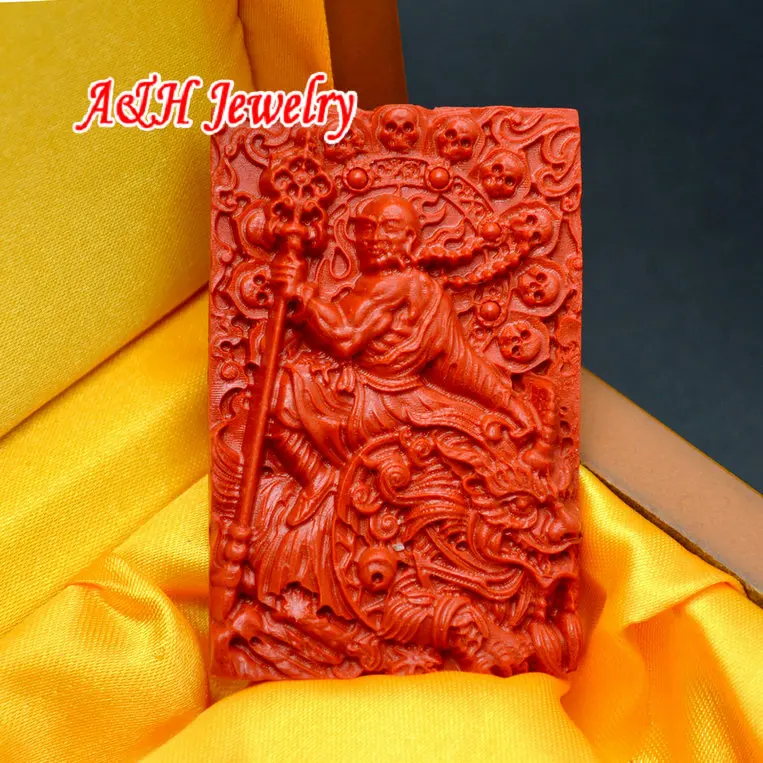

10pcs Cinabar Carved Skull Heads & Buddha Pendant If Hell Never Empty Swear Never Become Buddha