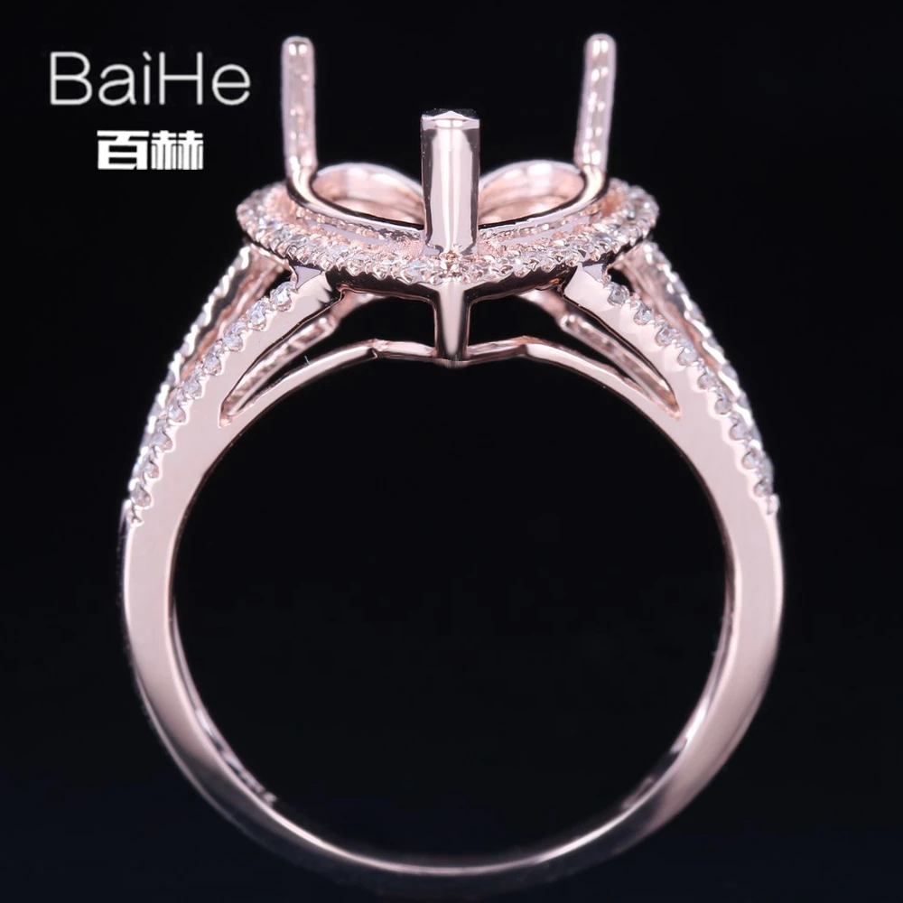 BAIHE однотонное 14K розовое золото сертифицированное сердце Свадебное женское