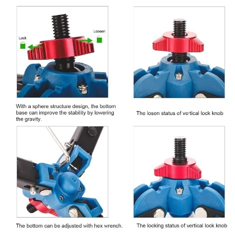 Универсальная гидравлическая подставка с тремя ножками штатив-монопод