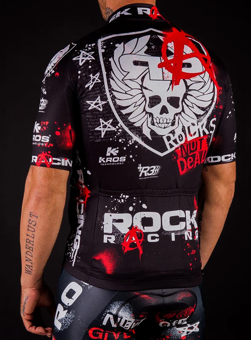 Профессиональный комплект одежды для велоспорта Team Rock Racing, футболка с коротким рукавом+ дышащие шорты, комплект одежды для велоспорта
