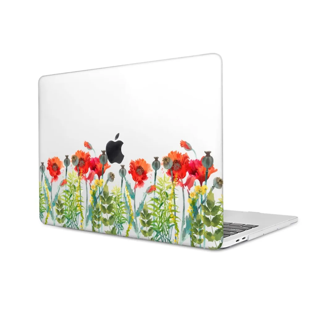 Batianda Твердый чехол с тропическими листьями цветами и кристаллами для Macbook Pro 13 15 Air 11 12 13 дюймов A1932 A1466