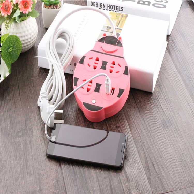 Креативная розетка для пчелы usb лента питания 3 розетки переменного тока + 2