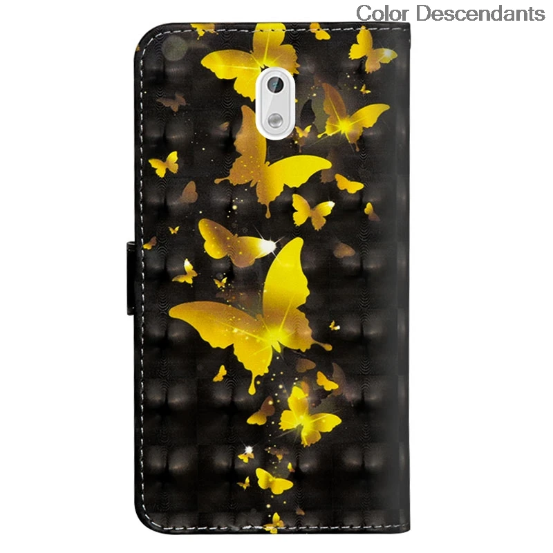 Роскошный флип чехол 3D с кошкой и деревом для Nokia 3 Global Dual TA 1032 1020 кожаный телефона