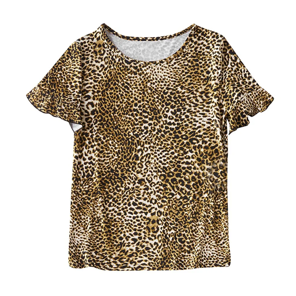 MUQGEW mommy and me clothes Lady's Mommy Short Sleeve Leopard Print Tops Clothes Matching Family ropa mama e hija #y4 | Мать и