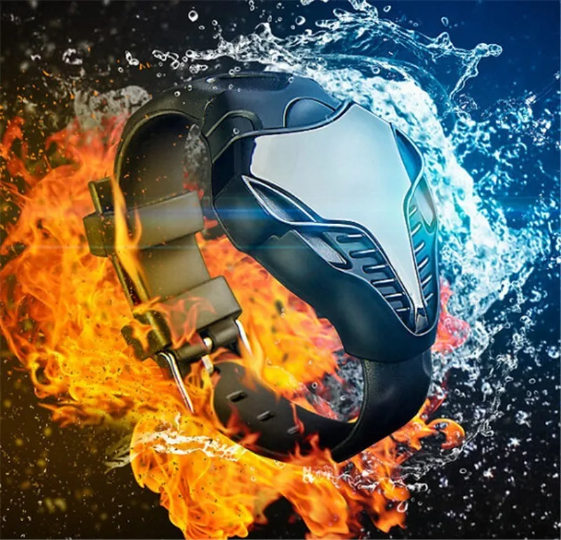 2019 треугольные цифровые светодиодные часы Силиконовые модные наручные мужские