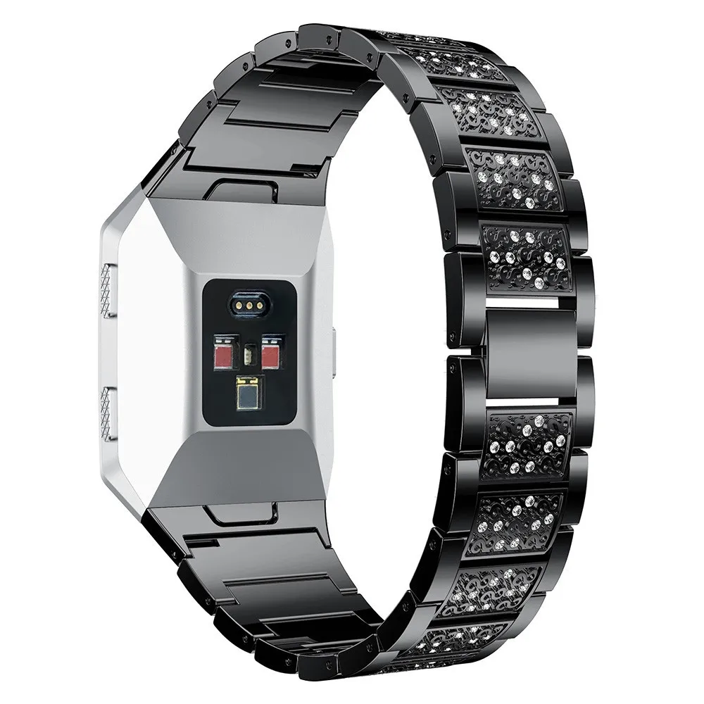 Сменный ремешок из нержавеющей стали для Fitbit Ionic Роскошный металлический браслет