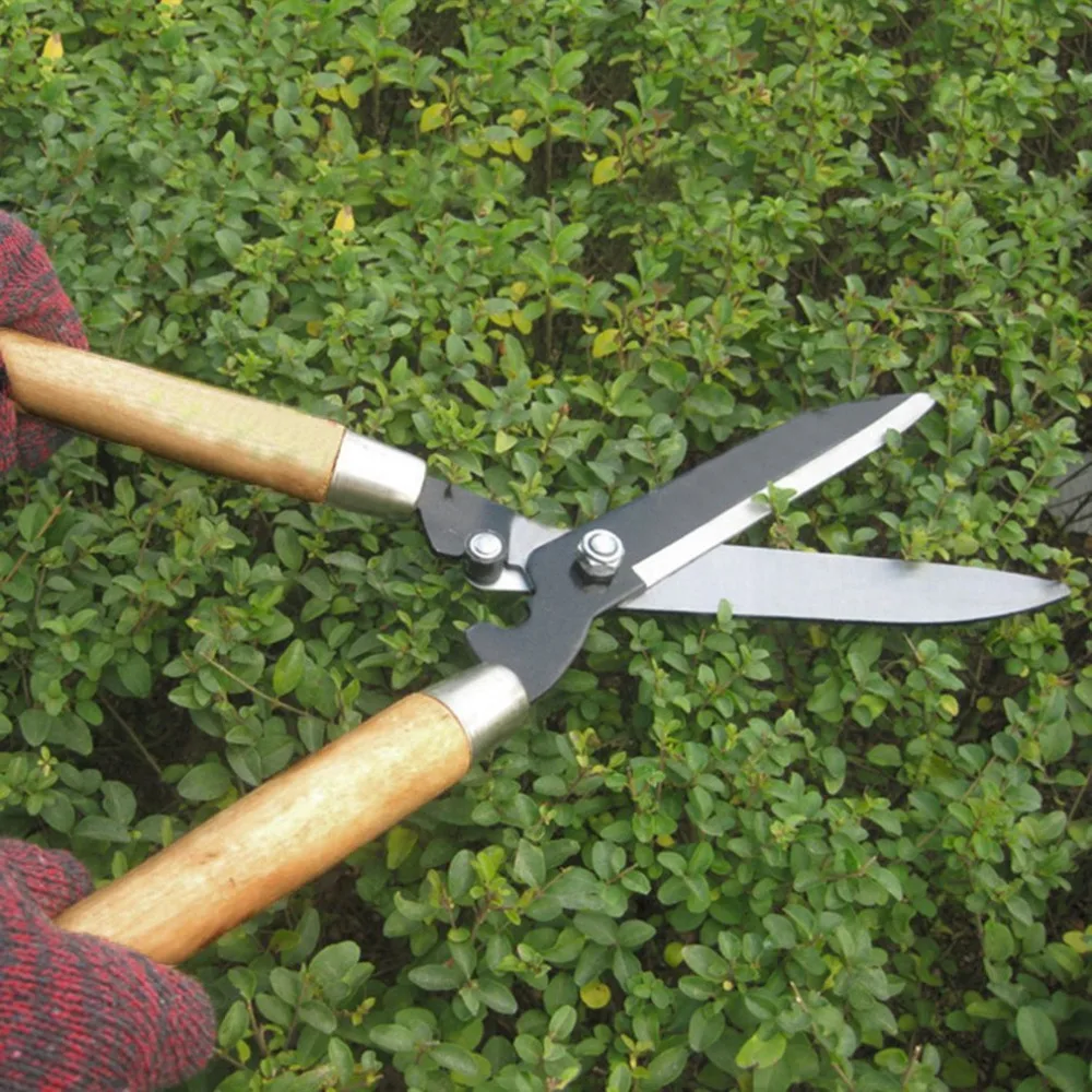 Профессиональные ножницы для обрезки хедж с Длинная Деревянная Ручка садовых