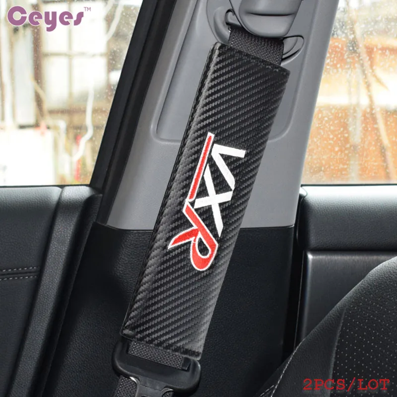 

Ceyes Car-Styling Car Seat Belt Cover Emblems Case For Vauxhall VXR Toyota Camry Corolla RAV4 Auto Badge Accessories Car Styling