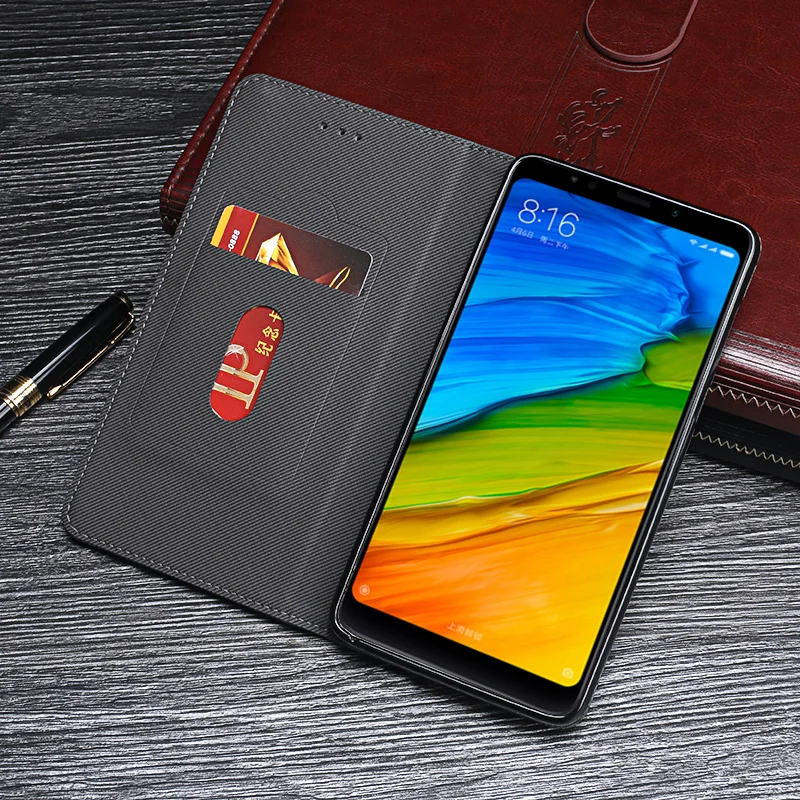 Чехол для телефона Xiaomi Redmi 5 плюс кожа флип Coque Роскошные Защитная крышка Redmi5 Fundas с