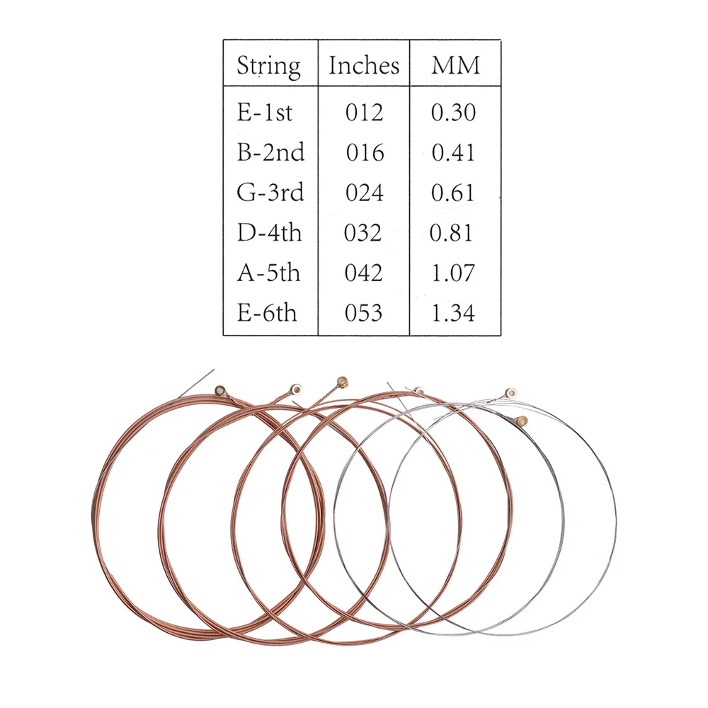Струны для акустической гитары T7/1253 (.012-.053) для фолк-гитар, 6 штук, шестигранный сердечник, покрытие Namo, обмотка из фосфорной бронзы.