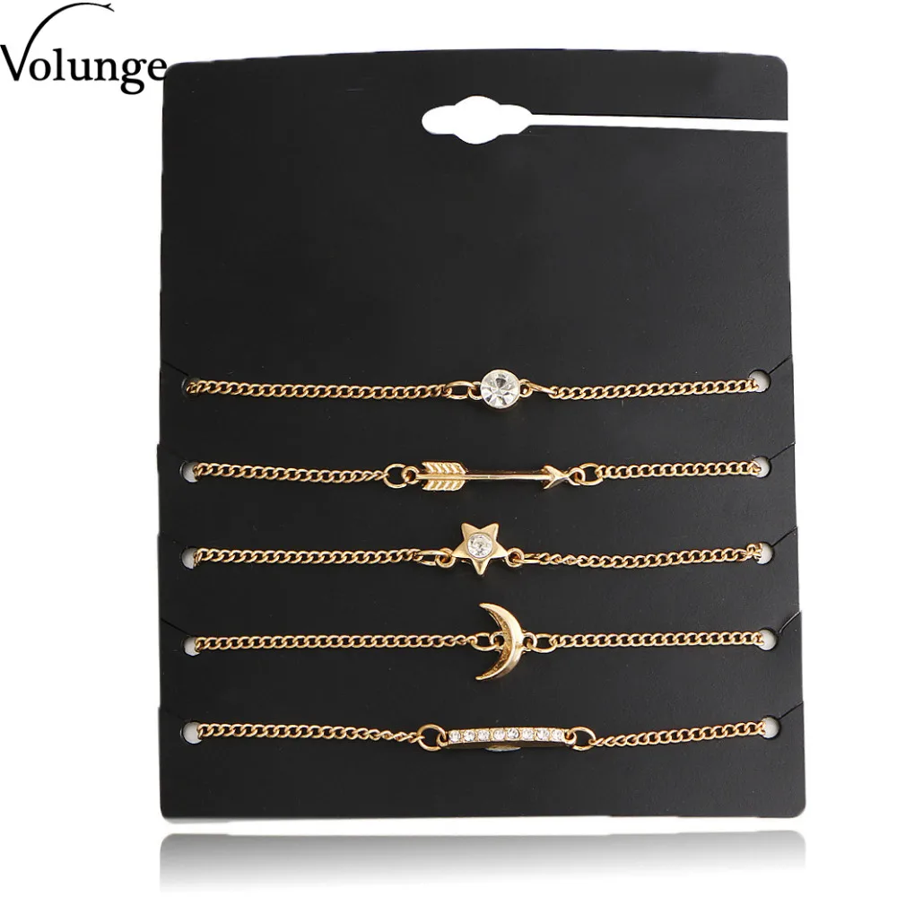 Женский браслет цепочка Volunge 2017 6 шт./компл.|bracelet jewelry|chain braceletpersonalized bracelet |