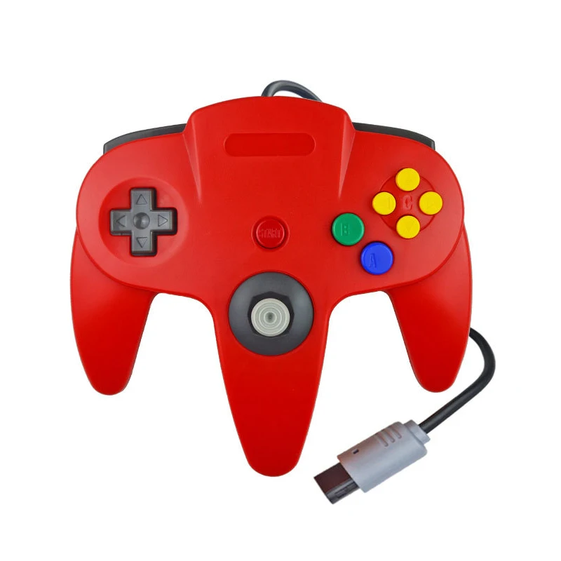 Red Проводной игровой джойстик для Zend N64, игровой джойстик для Zend N64, игровой коврик для Gamecube, для геймпада - Цвет: Red
