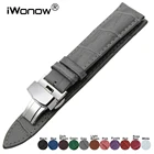 Ремешок для часов, из натуральной кожи, 22 мм, для Pebble Time Gear 2 Neo Live Moto 360 2 46 мм, Asus ZenWatch 1 2, мужские наручные часы LG G