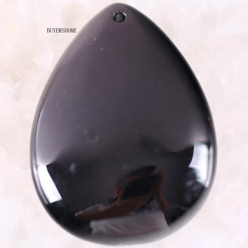 Black Agate Ювелирные изделия натуральный камень капли воды Подвеска из черного оникса 1 шт K202 - Окраска металла: Black Agate