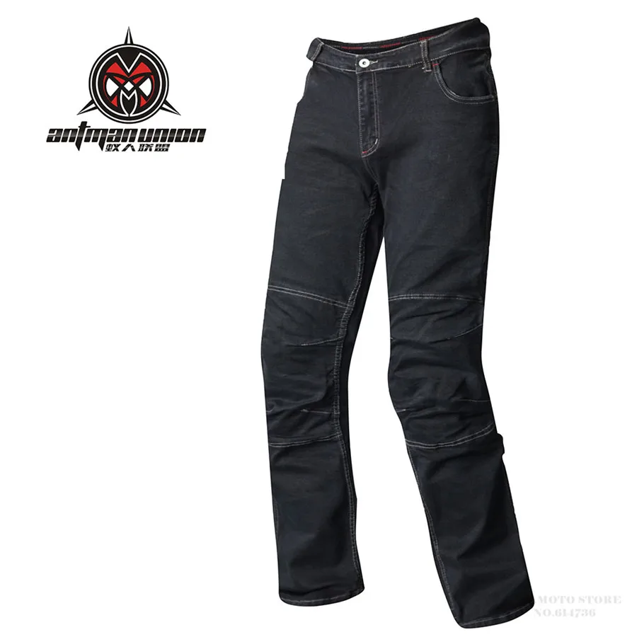 Джинсовые брюки для мотоцикла мужские прямые черные мотокросса мотогонок джинсы
